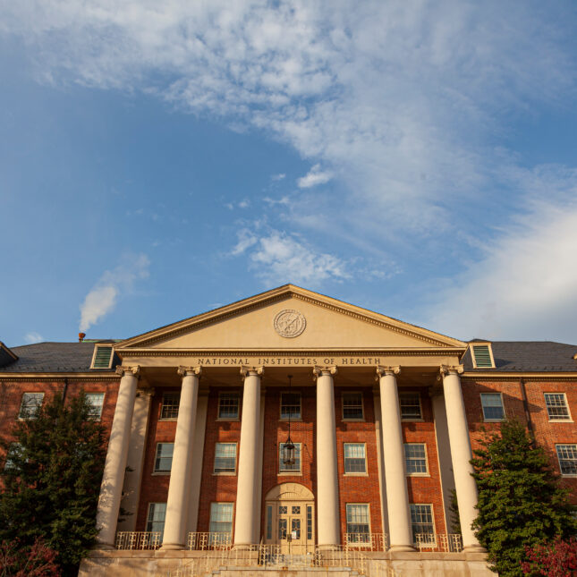 Exterior view of the main historic building (Building 1) of National Institutes of Health (NIH) -- first opinion coverage from STAT