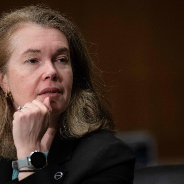 A file news photo of Assistant Health and Human Services Secretary for Preparedness and Response Dawn O'Connell testifies during a Senate Health, Education, Labor, and Pensions Committe hearing on preparing for the next public health emergency, on Capitol Hill in Washington, DC, on May 4, 2023.