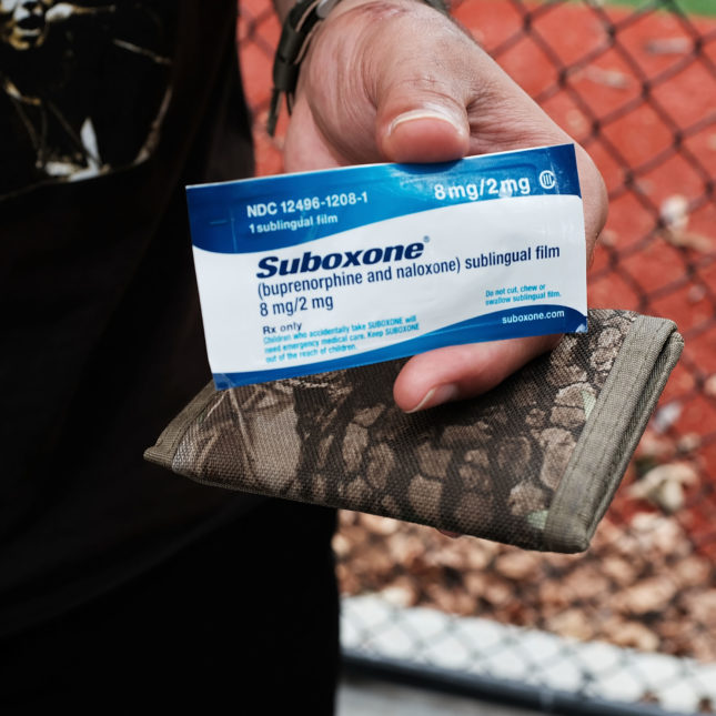 Suboxone in hand