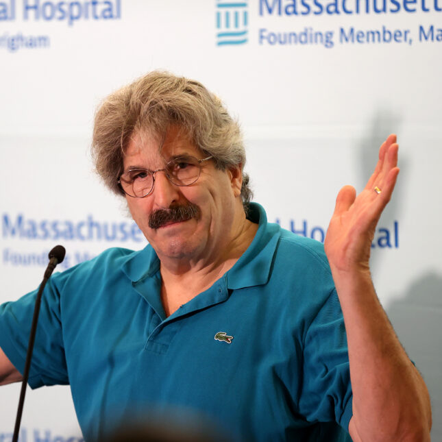 Gary Ruvkun MGH Richard B. Simches Research Center in Boston for a press conference. -- health coverage from STAT